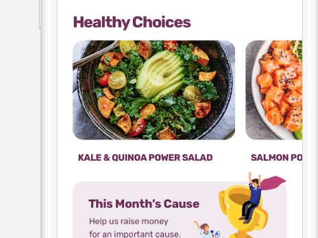 Food Tracker mobile app interface