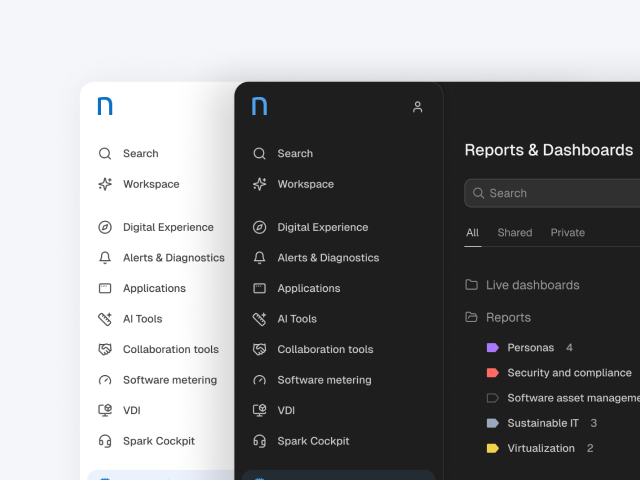 Nexthink redesigned product interface